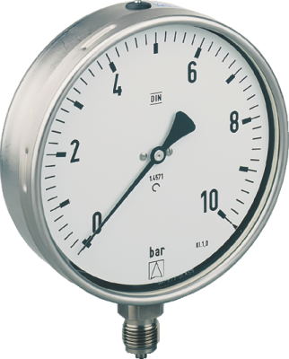 M-CU-100-V4A - Rohrfedermanometer - Chemie