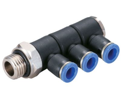 B-WVTEd3-KU - Winkel-Verteiler-Einschraubverschraubung