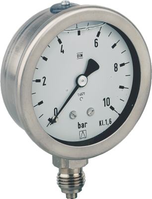 M-GCU-63-V4A - Rohrfedermanometer - Chemie