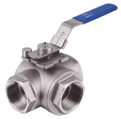 K-MU-845-VA - 3-2-Wege-L-Kugelhahn III Hebel